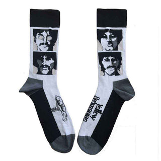 The Beatles Ankle Socks: Sea Of Science Faces Mono (White)