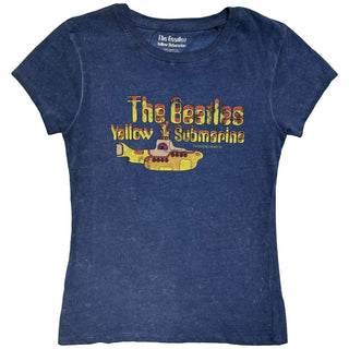 The Beatles Ladies Slim Fit T-Shirt: Yellow Submarine Nothing Is Real (Wash Collection)