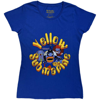 The Beatles Ladies Slim Fit T-Shirt: Yellow Submarine Baddies