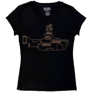 The Beatles Ladies Embellished T-Shirt: Yellow Submarine