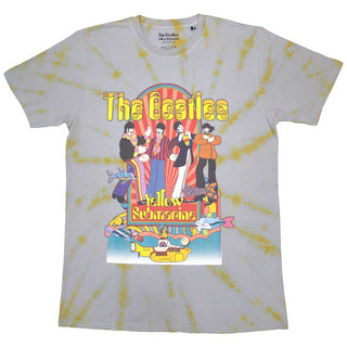 The Beatles Unisex T-Shirt: Yellow Submarine Band & Fish (Wash Collection)