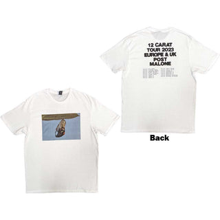 Post Malone Unisex T-Shirt: Resurface 2023 Tour Dates (Back Print & Ex-Tour)