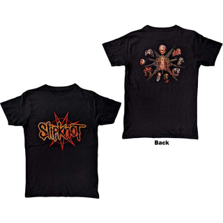 Slipknot Unisex T-Shirt: The End So Far Pentagram Heads (Back Print)