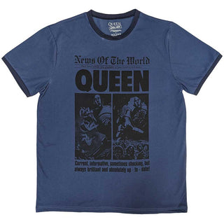 Queen Unisex Ringer T-Shirt: News of the World 40th Front Page