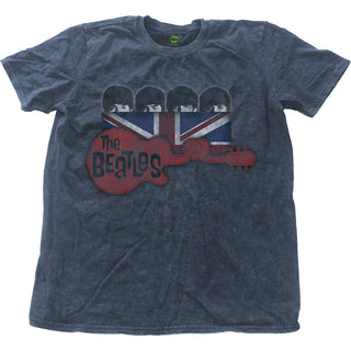 The Beatles Unisex T-Shirt: Guitar & Flag (Wash Collection)