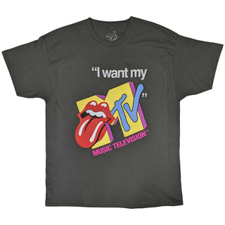 MTV Unisex T-Shirt: Rolling Stones I Want My MTV (Back Print)