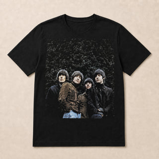 The Beatles T-Shirt: Rubber Soul Photo (Black)