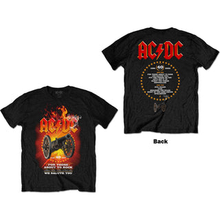 AC/DC Unisex T-Shirt: FTATR 40th Flaming