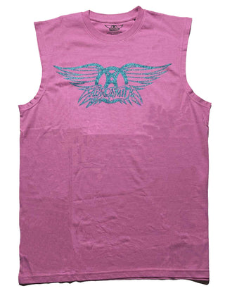 Aerosmith Unisex Embellished Vest T-Shirt: Glitter Print Logo