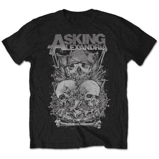 Asking Alexandria Unisex T-Shirt: Skull Stack (Retail Pack)