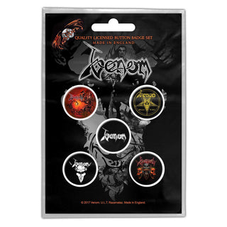 Venom Button Badge Pack: Black Metal (Retail Pack)