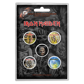 Iron Maiden Button Badge Pack: The Faces of Eddie (Retail Pack)