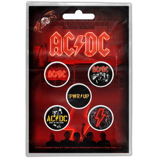 AC/DC Button Badge Pack: PWR-UP