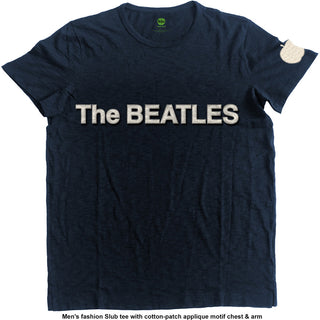 The Beatles Unisex T-Shirt: Logo & Apple (Applique)