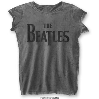 The Beatles Ladies T-Shirt: Drop T Logo (Burnout) (XX-Large)