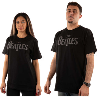 The Beatles Unisex Embellished T-Shirt: Drop T Logo (Diamante)