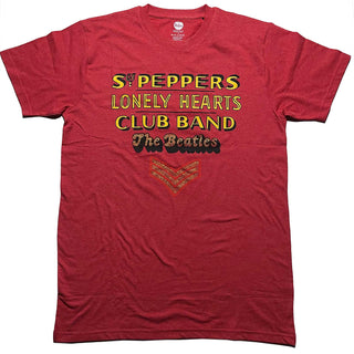 The Beatles Unisex Embellished T-Shirt: Sgt Pepper Stacked