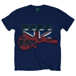 The Beatles Unisex T-Shirt: Guitar & Flag