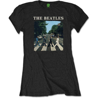 The Beatles Ladies T-Shirt: Abbey Road & Logo (Retail Pack) (XX-Large)