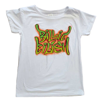 Billie Eilish Kids Girls T-Shirt: Graffiti