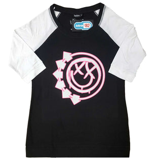 Blink-182 Ladies Raglan T-Shirt: Six Arrow Smile