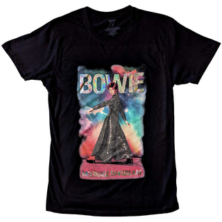 David Bowie Unisex Embellished T-Shirt: Moonage 11 Fade