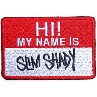 Eminem Standard Patch: Slim Shady Name Badge