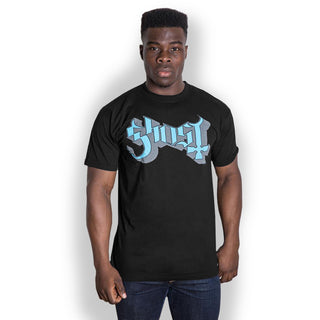 Ghost Unisex T-Shirt: Blue/Grey Keyline Logo