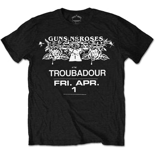 Guns N' Roses Unisex T-Shirt: Troubadour Flyer