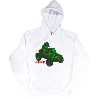 Gorillaz Unisex Pullover Hoodie: Green Jeep