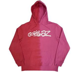 Gorillaz Unisex Pullover Hoodie: Two-Tone Brush Logo