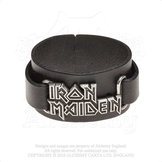 Iron Maiden Leather Wrist Strap: Logo