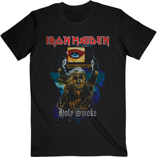 Iron Maiden Unisex T-Shirt: Holy Smoke Space Triangle