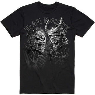 Iron Maiden Unisex T-Shirt: Senjutsu Large Grayscale Heads