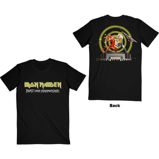 Iron Maiden Unisex T-Shirt: Beast Over Hammersmith Eddie & Devil