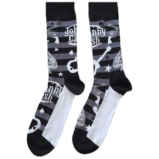 Johnny Cash Unisex Ankle Socks: Guitars 'n Guns