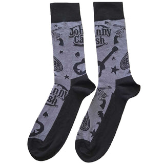 Johnny Cash Unisex Ankle Socks: Guitars 'n Guns