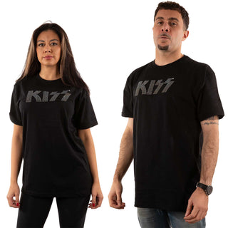 KISS Unisex Embellished T-Shirt: Logo (Diamante)