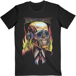 Megadeth Unisex T-Shirt: Flaming Vic