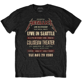 Metallica Unisex T-Shirt: Seattle '89