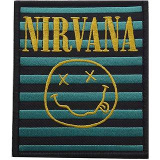 Nirvana Logo And Happy Face Stripes Patch