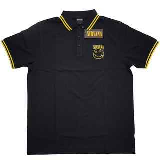 Nirvana Unisex Polo Shirt: Smiley