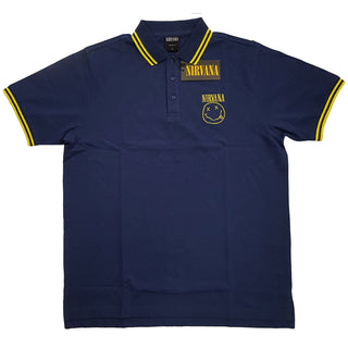 Nirvana Unisex Polo Shirt: Smiley