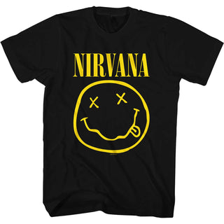 Nirvana Unisex T-Shirt: Yellow Smiley