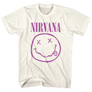 Nirvana Unisex T-Shirt: Purple Smiley