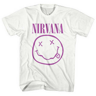 Nirvana Unisex T-Shirt: Purple Smiley