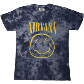 Nirvana Unisex T-Shirt: Smiley Blue Stroke