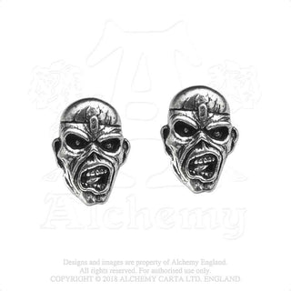 Iron Maiden Stud Earrings: Piece of Mind Eddie