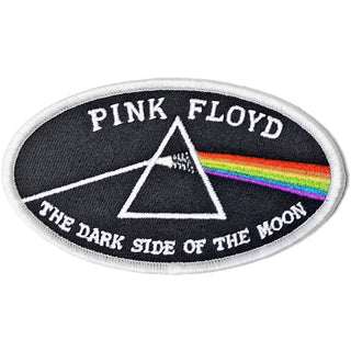 Pink Floyd Standard Patch: Dark Side of the Moon Oval White Border