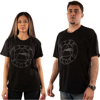 Pink Floyd Unisex Embellished T-Shirt: Circle Logo (Diamante)